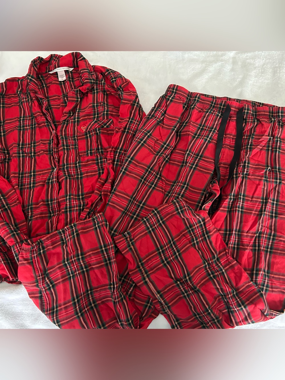 Victoria's Secret Red Plaid Pajama Bottoms